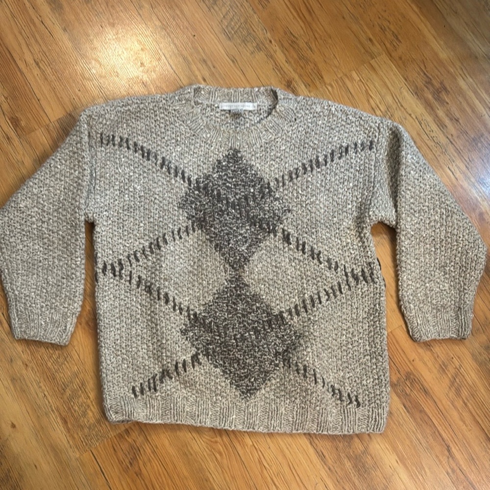 Geoffrey Beene Sweater Wool Alpaca Rabbit Sz L Mens